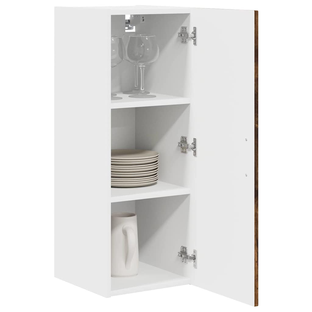 Küchenhängeschrank 2 pcs Geräucherte Eiche 30 x 31 x 80 cm